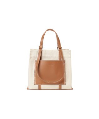 LA BAGAGERIE 【veganview】w handle canvas mini tote キャメル