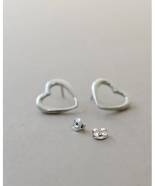 yoaa シルバー925 ミディハートピアス シルバー925