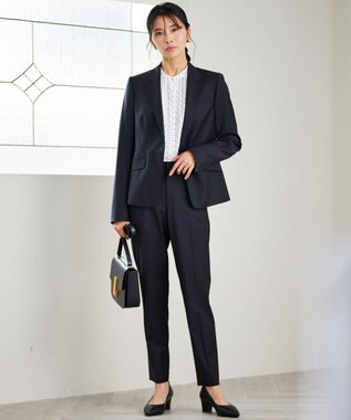 23区 S 【新色追加/セットアップ対応】ラフィーネウール 一つ釦 ジャケット ブラック系