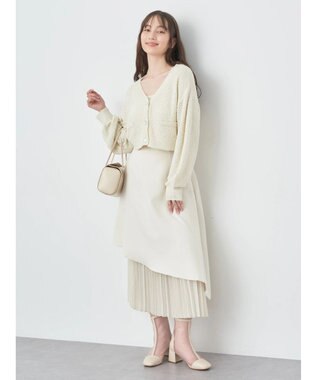 earth music&ecology ポコポコヤーンショートカーディガン Off White