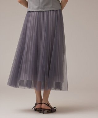 GRACE CONTINENTAL チュールリバーシブルスカート グレー