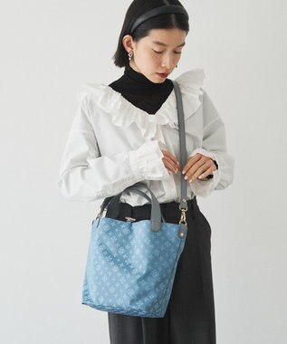 russet ナイロンジャガード2WAYミニトートバッグ(SF-260) DustyBlue