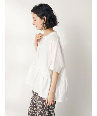CRAFT STANDARD BOUTIQUE ペプラムブラウス Off White