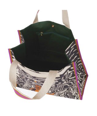 tsumori chisato CARRY サボテンと太陽 トートバッグ Lサイズ　【たっぷり収納】 ブラック