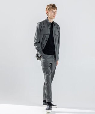 JOSEPH HOMME 新素材【ストレッチ】グレインウェーブストレッチ ドロスト付テーパードパンツ / PEGG CONVERTIBLE ダークグリーン系