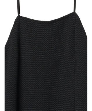 earth music&ecology なみなみ柄キャミワンピース Black