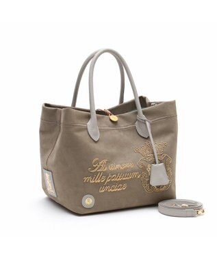 A.D.M.J. 【ファブリック】スエードプラス/マーキスショルダーストラップ付トート25cm ファンゴ