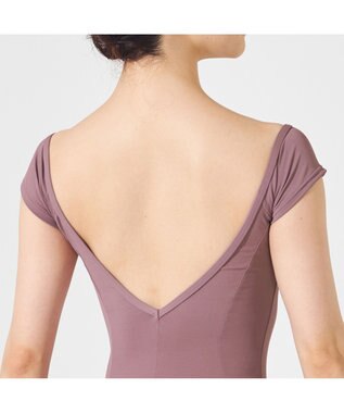 Chacott ◎【Nela ライン】キャップスリーブレオタード グレイッシュライラック