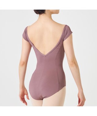 Chacott ◎【Nela ライン】キャップスリーブレオタード グレイッシュライラック