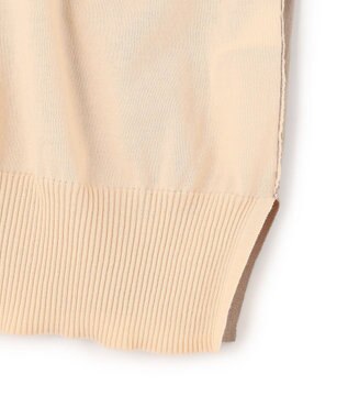BEIGE， JULIE / コットンシルク 2WAY半袖ニット Peach