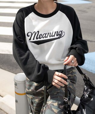 WEGO チームロゴラグランショートスウェット ブラック