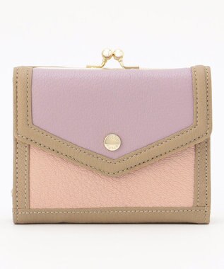 UNBILLION ペルケ perche トリミング配色外ガマ二つ折り財布