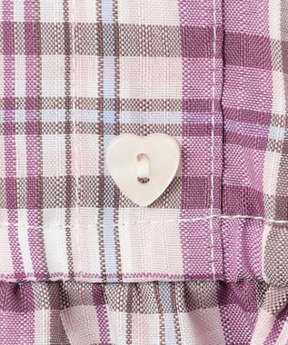 ANY KIDS チェックドッキングワンピース ピンク