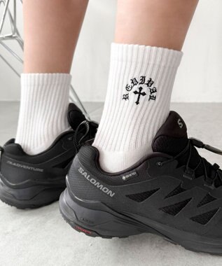 WEGO クロス刺繍ロゴソックス