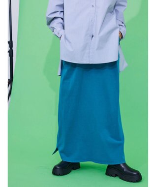 AMERICAN HOLIC ピグメント加工タイトカットスカート Blue