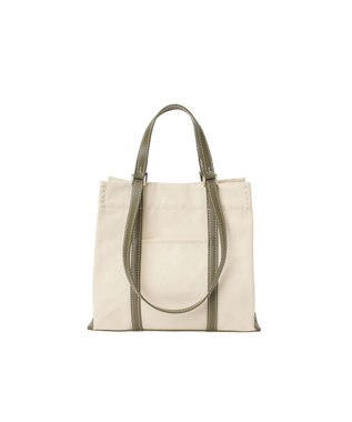 LA BAGAGERIE 【veganview】w handle canvas mini tote カーキ