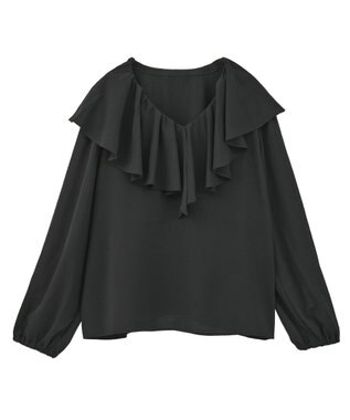 AMERICAN HOLIC フリルカラーブラウス Black