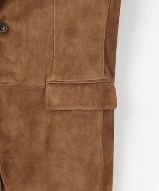 JOSEPH ABBOUD 【やぎ革ゴートスウェード/軽量/ソフト/ストレッチ】ゴートスウェード ジャケット キャメル系