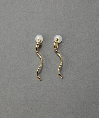 Phoebe 【痛くないシリーズ・金属アレルギー対応】グロスカーブソフトイヤリング　ゴールド ゴールド