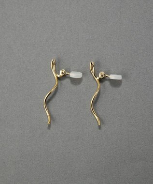 Phoebe 【痛くないシリーズ・金属アレルギー対応】グロスカーブソフトイヤリング　ゴールド ゴールド