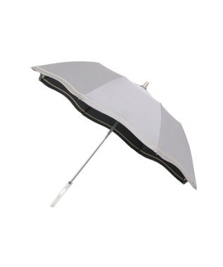 MOONBAT 【 遮光率100％/遮熱/UV】FURLA(フルラ) 晴雨兼用日傘 ジッパー刺繍 折りたたみ傘 楽折 ダークグレー