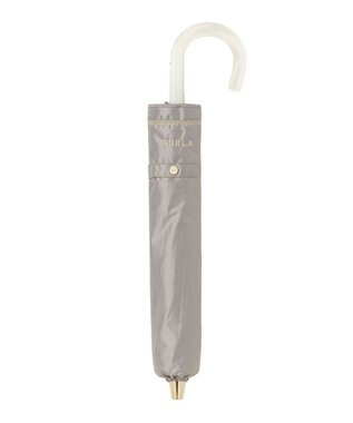 MOONBAT 【 遮光率100％/遮熱/UV】FURLA(フルラ) 晴雨兼用日傘 ジッパー刺繍 折りたたみ傘 楽折 ダークグレー