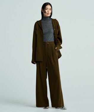 uncrave 【UNISEXあり】ギャバジン シャツ（uncrave WHITE） ブラウンカーキ