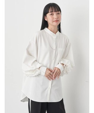 earth music&ecology リボンポイントシャツチュニック