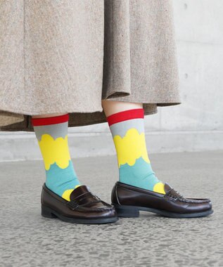 nitorito 【UNISEX】米沢オリジナル柄 ice monster 靴下 gray