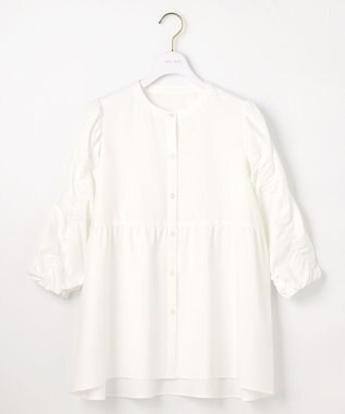 ANY SIS 【洗える】ギャザースリーブ ブラウス オフホワイト