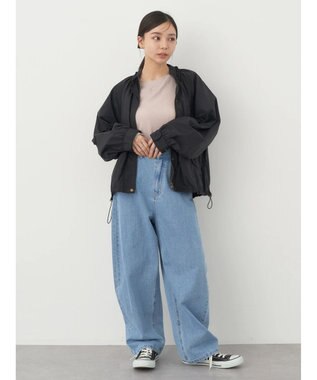 earth music&ecology コットンシアークルーネックプルオーバー Beige