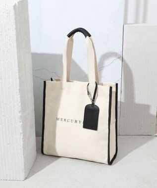 style code 【MERCURYDUO/マーキュリーデュオ】カードケース付　キャンバストートバッグ 推し活バッグ ブラック