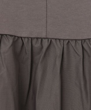 ANY L 【吸水速乾/シワになりにくい/アンチピリング】バックフレアフレンチスリーブカットソー ブラウン