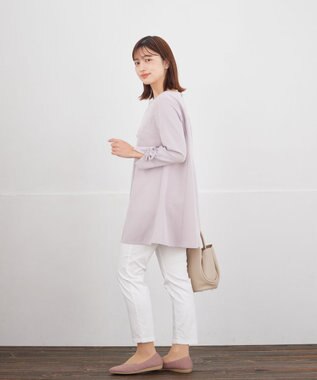 Tiaclasse 【新色追加・洗える】アンクルテーパードパンツ オフホワイト