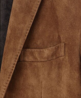 JOSEPH ABBOUD 【やぎ革ゴートスウェード/軽量/ソフト/ストレッチ】ゴートスウェード ジャケット キャメル系