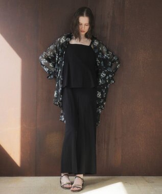 YECCA VECCA ドライタッチペプラムサロペット Black