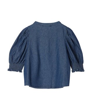 Green Parks ・ＳＵＧＡＲ　ＳＰＯＯＮ　デニムパフブラウス Blue