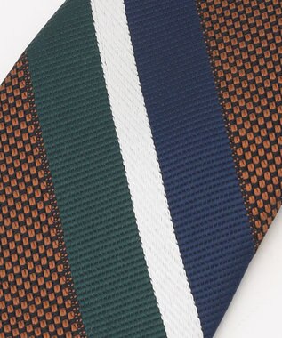 J.PRESS MEN 【JAPANESE SILK FRESCO TIE COLLECTION】マルチストライプ ネクタイ ブラウン系1