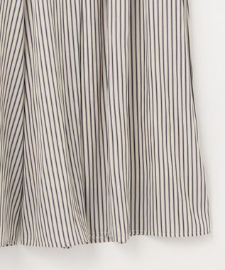 組曲 【春の新色追加】ギャザーライトデシン パンツ アイボリー系9（アイボリー×ブルーストライプ）