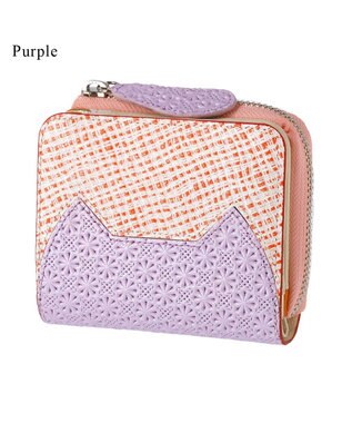 tsumori chisato CARRY スプリングねこパズル 2つ折り財布 パープル
