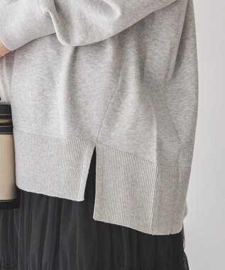 AMERICAN HOLIC 前振りロングニットプルオーバー Light Gray Mixture
