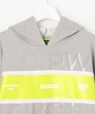 PW CIRCULUS 【WOMEN】【洗える/軽量】裏毛 ロゴ フーデッド プルオーバー ゴルフウェア レディース ライトグレー