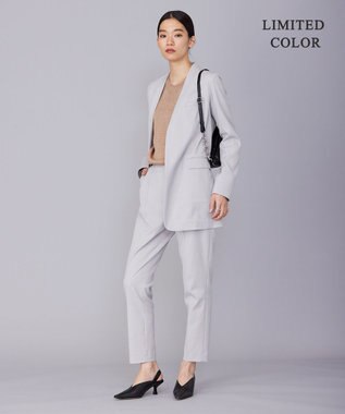 ICB L 【WEB限定カラーあり・洗える】ペーパーブレンドシャインニット 五分袖プルオーバー レディッシュブラウン系［WEB限定］