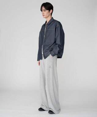 WEGO 【ユニセックス着用ITEM/MLサイズ展開】カラーステッチシャツジャケット ブルーその他