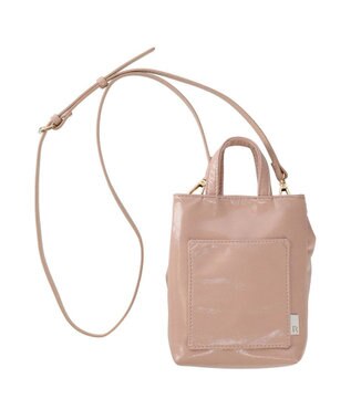 ROOTOTE 0670【直営店限定:ミニショルダー】ベビールーエナメルリボン-A 01：ピンク