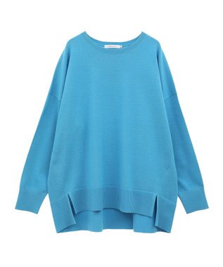 AMERICAN HOLIC 前振りロングニットプルオーバー Sax