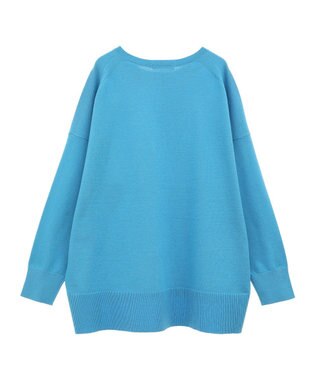 AMERICAN HOLIC 前振りロングニットプルオーバー Sax