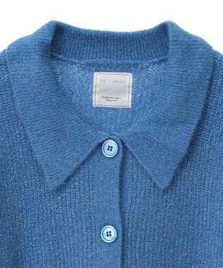 Green Parks 衿つきニットプルオーバー Blue