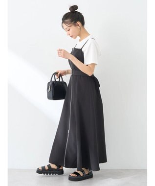 earth music&ecology ダブルジップキャミドレ Black