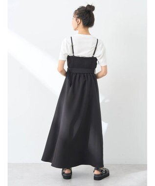 earth music&ecology ダブルジップキャミドレ Black